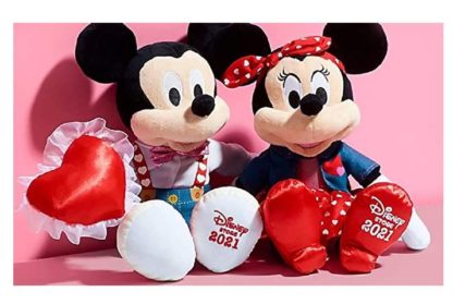 Disney Store Mickey & Minnie Mouse Valentine’s Day Plush Medium 16” - 2021