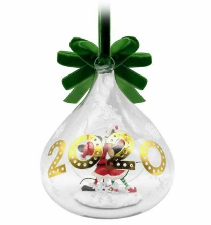 MICKEY AND MINNIE GLASS DROP SKETCHBOOK 2020 ORNAMENT - Image 2