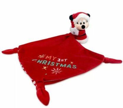 Disney Mickey Mouse My 1st Christmas Plush Blankie for Baby Plush