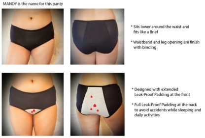 Leak-proof Period Panties -Mandy - Brief Fit