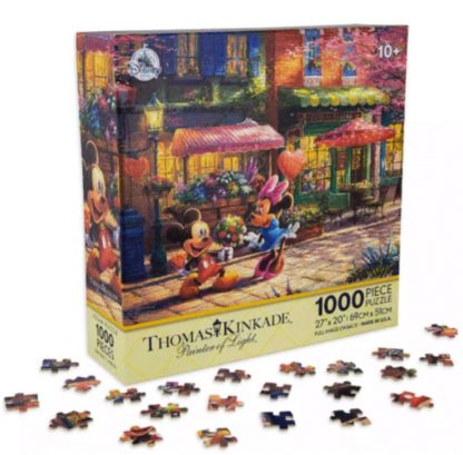 Disney Parks Mickey and Minnie Mouse Sweetheart Cafe Puzzle by Thomas Kinkade 1000pcs