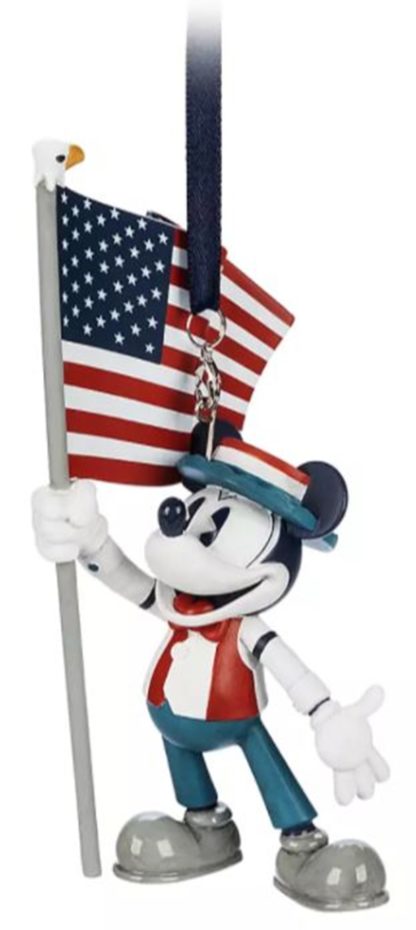 Disney Mickey Mouse Americana Patriotic American Flag Eagle Figural Ornament