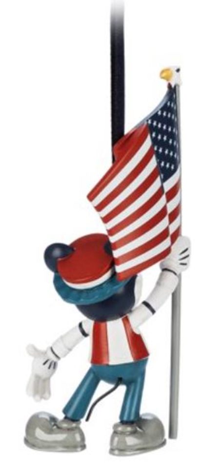 Disney Mickey Mouse Americana Patriotic American Flag Eagle Figural Ornament - Image 2