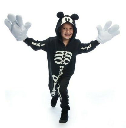 Disney Mickey Mouse Glow-in-the-Dark Skeleton Costume for Kids