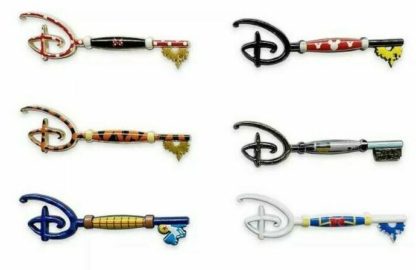 Disney Store Mystery Key Pin Complete Set of 6