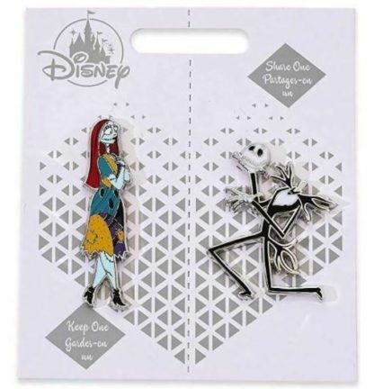 Disney Jack Skellington and Sally Couples Pin Set - Nightmare Before Christmas - Image 2